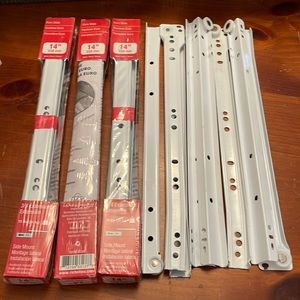 Richelieu 14” 350mm 3/4 Extension 75lbs Side Mount for drawers